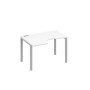 А4 С1 041 БП (Белый премиум/Серый) Стол эргономичный левый "Классика" на металлокаркасе UNO
