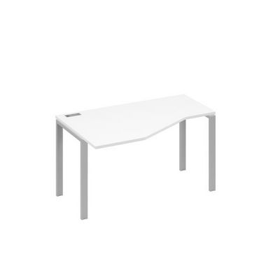 А4 С1 053 БП (Белый премиум/Серый) Стол эргономичный левый "Техно" на металлокаркасе UNO