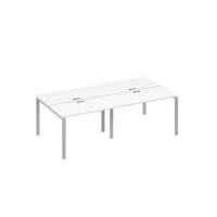 А4 С1 170-2 БП (Белый премиум/Серый) Станция 4х120 рабочая с металлокаркасом UNO