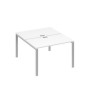 А4 С1 173 БП (Белый премиум/Серый) Рабочая станция на каркасе UNO столы 2х120