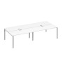 А4 С1 175-2 БП (Белый премиум/Серый) Рабочая станция на металлокаркасе UNO 4х160