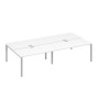 А4 С1 178-2 БП (Белый премиум/Серый) Рабочая станция металлокаркас UNO 4х160