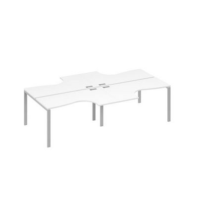 А4 С1 181-2 БП (Белый премиум/Серый) Рабочая станция UNO столы 4х140 Классика