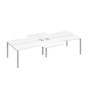 А4 С1 182-2 БП (Белый премиум/Серый) Рабочая станция UNO столы 4х160 Классика