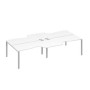 А4 С1 185-2 БП (Белый премиум/Серый) Станция рабочая UNO 4х160 со столами Классика