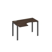 А4 А1 031 ДР (Дуб ристретто/Антрацит) Стол эргономичный левый "Классика" на металлокаркасе UNO