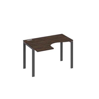 А4 А1 031 ДР (Дуб ристретто/Антрацит) Стол эргономичный левый "Классика" на металлокаркасе UNO