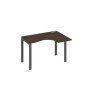 А4 А1 032 ДР (Дуб ристретто/Антрацит) Стол эргономичный правый "Классика" на металлокаркасе UNO
