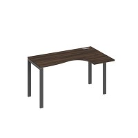 А4 А1 034 ДР (Дуб ристретто/Антрацит) Стол эргономичный правый "Классика" на металлокаркасе UNO