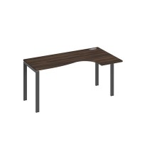 А4 А1 036 ДР (Дуб ристретто/Антрацит) Стол эргономичный правый "Классика" на металлокаркасе UNO