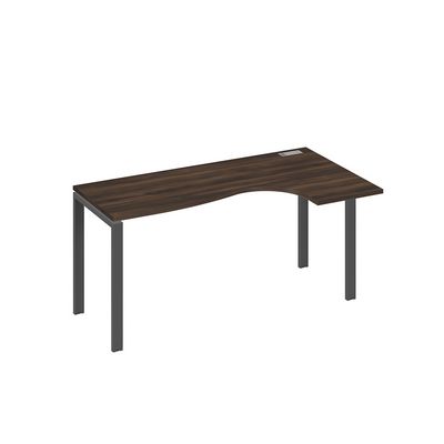 А4 А1 036 ДР (Дуб ристретто/Антрацит) Стол эргономичный правый "Классика" на металлокаркасе UNO