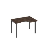 А4 А1 042 ДР (Дуб ристретто/Антрацит) Стол эргономичный правый "Классика" на металлокаркасе UNO