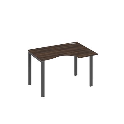 А4 А1 042 ДР (Дуб ристретто/Антрацит) Стол эргономичный правый "Классика" на металлокаркасе UNO