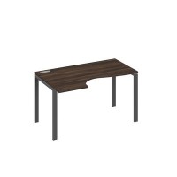 А4 А1 043 ДР (Дуб ристретто/Антрацит) Стол эргономичный левый "Классика" на металлокаркасе UNO
