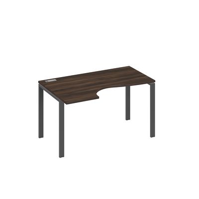 А4 А1 043 ДР (Дуб ристретто/Антрацит) Стол эргономичный левый "Классика" на металлокаркасе UNO