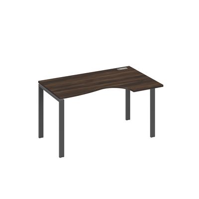 А4 А1 044 ДР (Дуб ристретто/Антрацит) Стол эргономичный правый "Классика" на металлокаркасе UNO