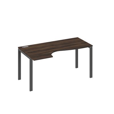А4 А1 045 ДР (Дуб ристретто/Антрацит) Стол эргономичный левый "Классика" на металлокаркасе UNO