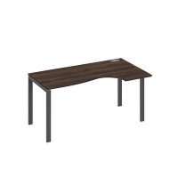 А4 А1 046 ДР (Дуб ристретто/Антрацит) Стол эргономичный правый "Классика" на металлокаркасе UNO