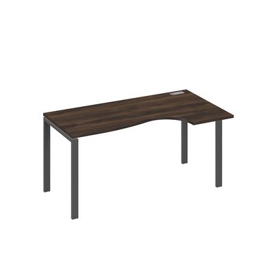 А4 А1 046 ДР (Дуб ристретто/Антрацит) Стол эргономичный правый "Классика" на металлокаркасе UNO