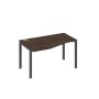 А4 А1 063 ДР (Дуб ристретто/Антрацит) Стол эргономичный левый "Техно" на металлокаркасе UNO