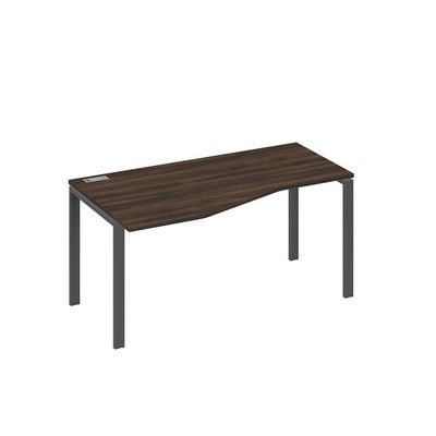 А4 А1 065 ДР (Дуб ристретто/Антрацит) Стол эргономичный левый "Техно" на металлокаркасе UNO