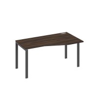 А4 А1 066 ДР (Дуб ристретто/Антрацит) Стол эргономичный правый "Техно" на металлокаркасе UNO