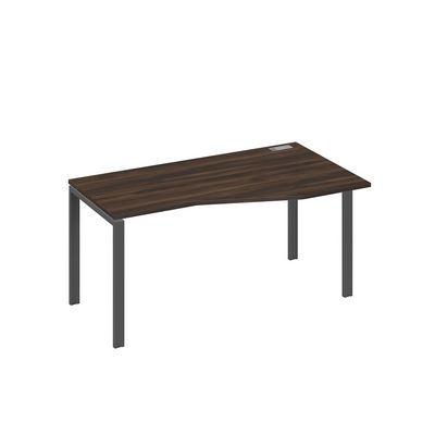 А4 А1 066 ДР (Дуб ристретто/Антрацит) Стол эргономичный правый "Техно" на металлокаркасе UNO