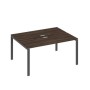 А4 А1 172 ДР (Дуб ристретто/Антрацит) Рабочая станция на каркасе UNO столы 2х160
