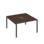 А4 А1 174 ДР (Дуб ристретто/Антрацит) Рабочая станция на каркасе UNO столы 2х140