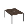 А4 А1 176 ДР (Дуб ристретто/Антрацит) Рабочая станция на каркасе UNO столы 2х120