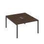 А4 А1 177 ДР (Дуб ристретто/Антрацит) Рабочая станция на каркасе UNO столы 2х140