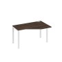 А4 Б1 054 ДР (Дуб ристретто/Белый) Стол эргономичный правый "Техно" на металлокаркасе UNO