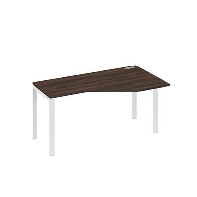 А4 Б1 056 ДР (Дуб ристретто/Белый) Стол эргономичный правый "Техно" на металлокаркасе UNO