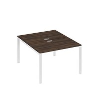 А4 Б1 173 ДР (Дуб ристретто/Белый) Рабочая станция на каркасе UNO столы 2х120
