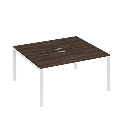 А4 Б1 175 ДР (Дуб ристретто/Белый) Рабочая станция на каркасе UNO столы 2х160