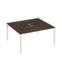 А4 Б1 175 ДР (Дуб ристретто/Белый) Рабочая станция на каркасе UNO столы 2х160