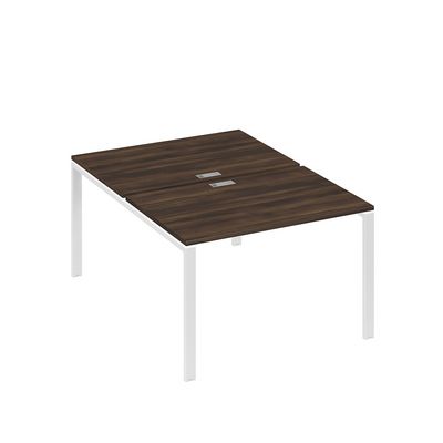 А4 Б1 176 ДР (Дуб ристретто/Белый) Рабочая станция на каркасе UNO столы 2х120