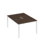 А4 Б1 176 ДР (Дуб ристретто/Белый) Рабочая станция на каркасе UNO столы 2х120