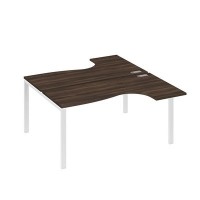 А4 Б1 182 ДР (Дуб ристретто/Белый) Рабочая станция опоры UNO столы 2х160 Классика