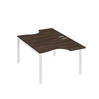 А4 Б1 183 ДР (Дуб ристретто/Белый) Рабочая станция опоры UNO столы 2х120 Классика