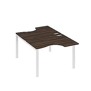 А4 Б1 183 ДР (Дуб ристретто/Белый) Рабочая станция опоры UNO столы 2х120 Классика