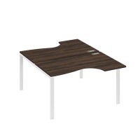 А4 Б1 184 ДР (Дуб ристретто/Белый) Рабочая станция опоры UNO столы 2х140 Классика