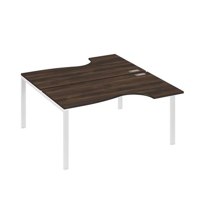 А4 Б1 185 ДР (Дуб ристретто/Белый) Рабочая станция опоры UNO столы 2х160 Классика