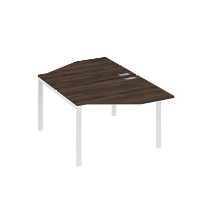 А4 Б1 186 ДР (Дуб ристретто/Белый) Рабочая станция опоры UNO со столами Техно 2х120