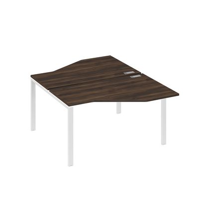 А4 Б1 187 ДР (Дуб ристретто/Белый) Рабочая станция опоры UNO со столами Техно 2х140