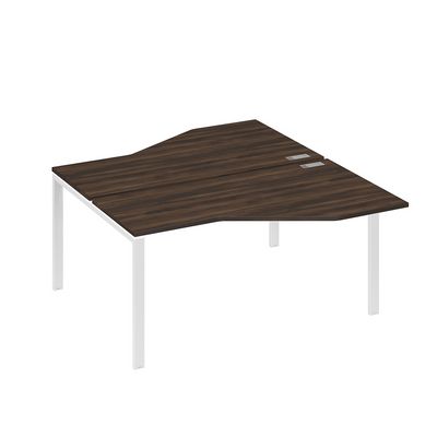 А4 Б1 188 ДР (Дуб ристретто/Белый) Рабочая станция опоры UNO со столами Техно 2х160