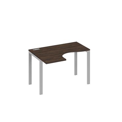 А4 С1 031 ДР (Дуб ристретто/Серый) Стол эргономичный левый "Классика" на металлокаркасе UNO