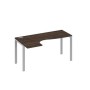 А4 С1 035 ДР (Дуб ристретто/Серый) Стол эргономичный левый "Классика" на металлокаркасе UNO
