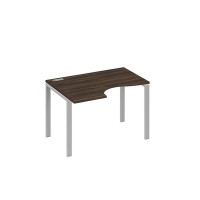 А4 С1 041 ДР (Дуб ристретто/Серый) Стол эргономичный левый "Классика" на металлокаркасе UNO