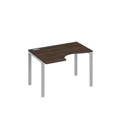 А4 С1 041 ДР (Дуб ристретто/Серый) Стол эргономичный левый "Классика" на металлокаркасе UNO